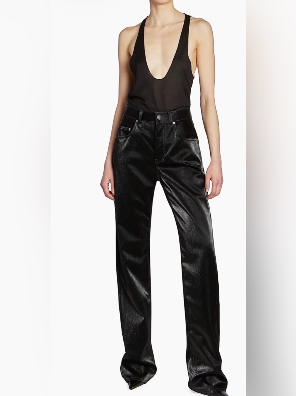 Saint Laurent Black Wide Leg Pants